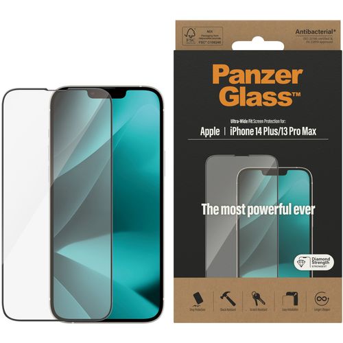 Panzerglass zaštitno staklo iPhone 14 Plus/13 Pro Max ultra wide fit, antibacterial slika 1