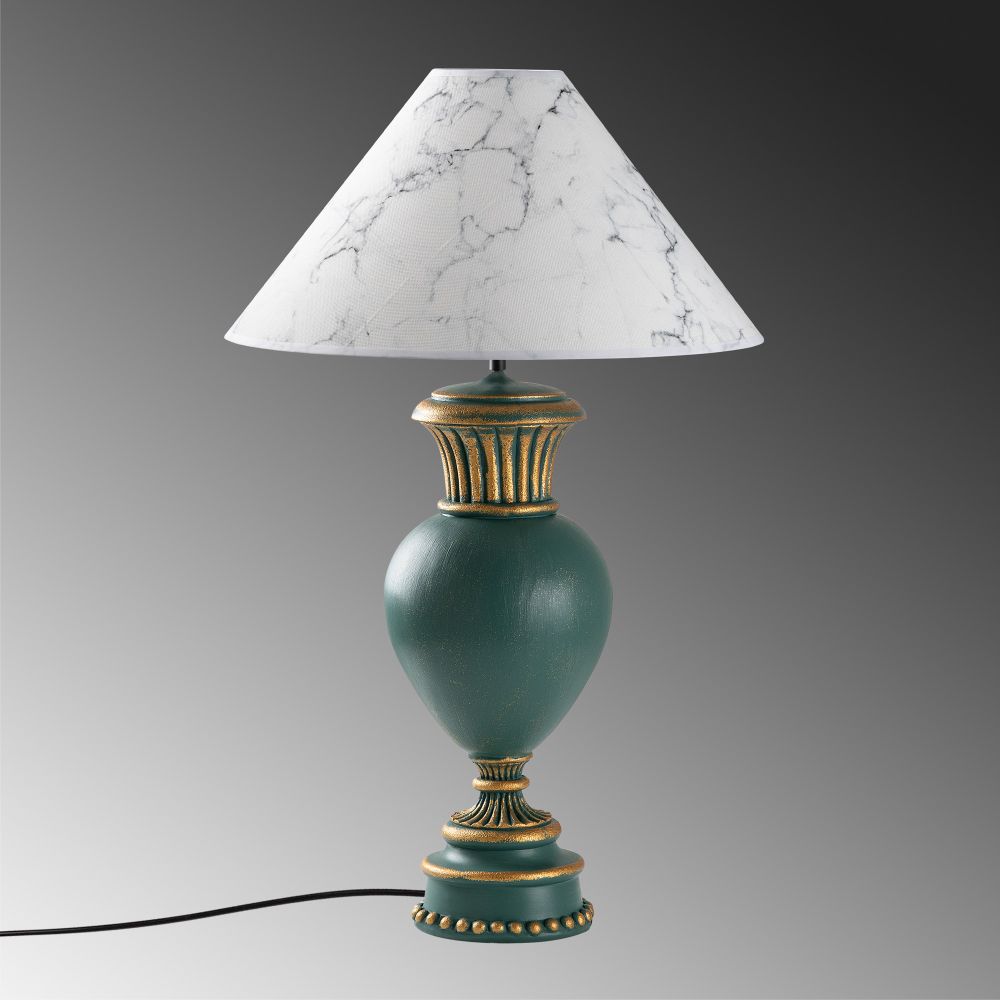 ELEGANZE-5322 Zelena i Bijela Stolna Lampa slika 6