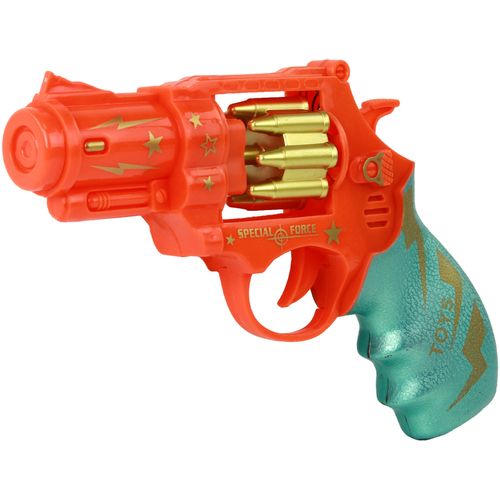 Plavo - ružičasti revolver, oružje, zvukovi svjetla slika 7