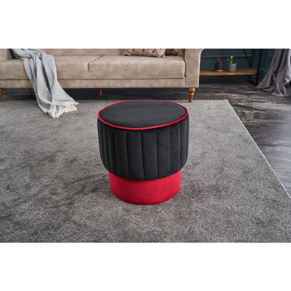 Rose Puf - Crni Antracit / Pink Puf slika 1