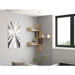 Zidna Polica Sapphire Oak Bombe - Safirski Hrast