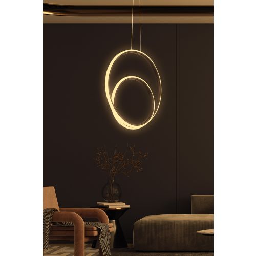 Geminorus Black-Yellow Light Black Chandelier slika 2