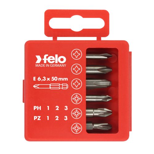 Set bitova Felo Industrial Bit-box Profi 50 mm PH/PZ 03291516 6 kom slika 2