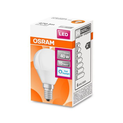 OSRAM LED sijalica E14 5.5W (40W) 6500k mutna lopt slika 3