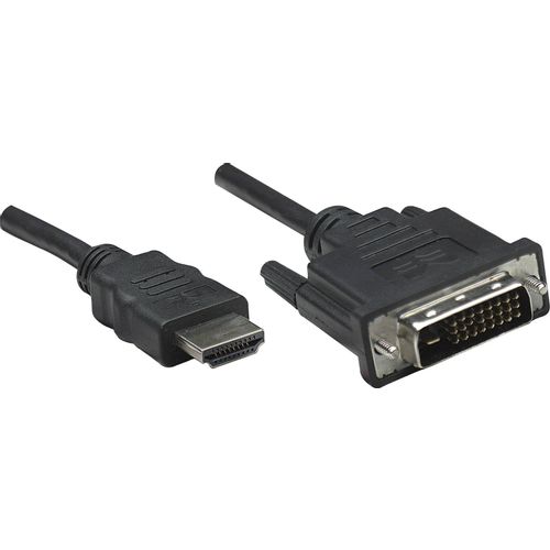 Manhattan HDMI / DVI adapterski kabel HDMI A utikač, DVI-D 24+1-polni utikač 1.00 m crna 322782  HDMI kabel slika 5