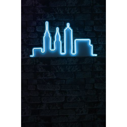 Wallity Ukrasna plastična LED rasvjeta, City Skyline - Blue slika 9