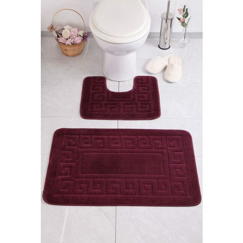 Ethnic - Purple Purple Bathmat Set (2 Pieces) slika 1