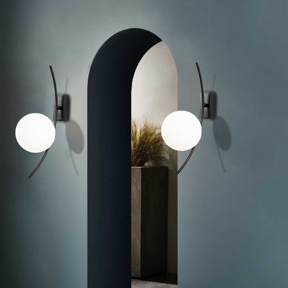 Zidna lampa Hilal - 3821 Crno-bijela slika 1