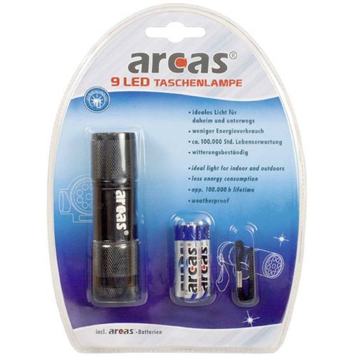 Arcas Alu 9 LED LED mini džepna svjetiljka  baterijski pogon   65 g slika 2