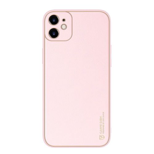 Dux Ducis Yolo elegantno kućište izrađeno od meke TPU i PU kože za iPhone 12 pink boje slika 2