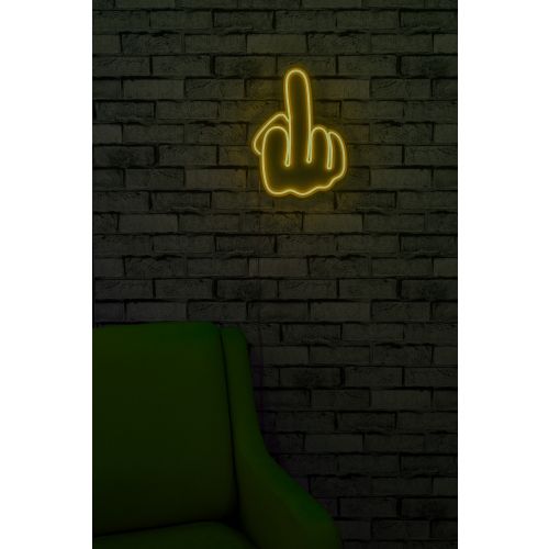 Wallity Ukrasna plastična LED rasvjeta, Middle Finger - Yellow slika 2