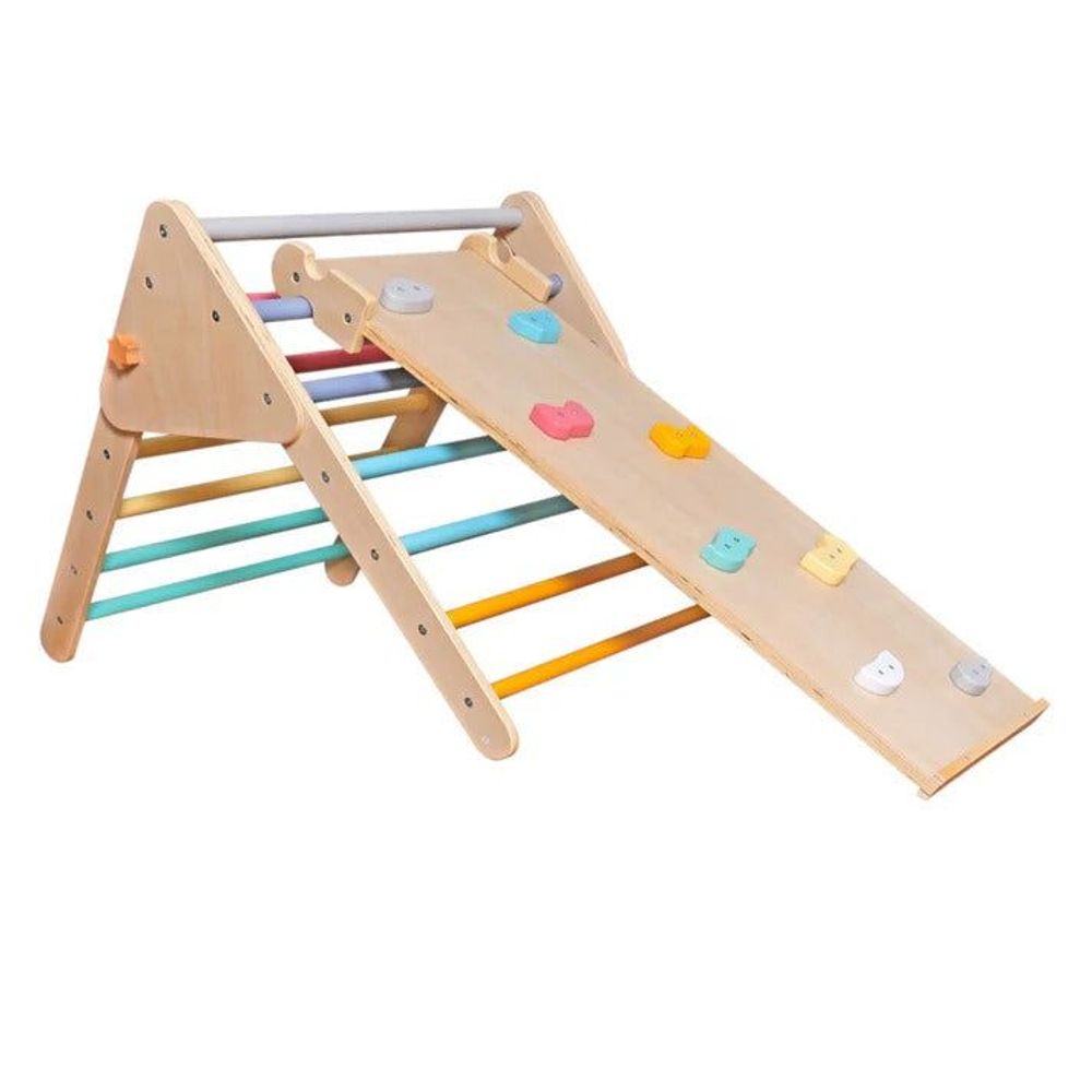 Kinder Home Drvena penjalica i tobogan Pikler 2U1 slika 1