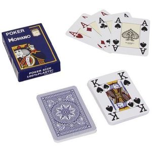 MODIANO karte za poker 100% plastika 4 jumbo index, plave