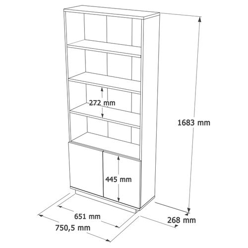 FR16-AA Atlantic Pine
Anthracite Bookshelf slika 6