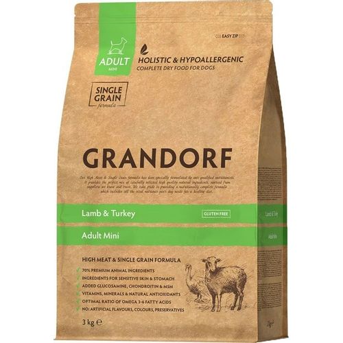 Grandorf Dog Adult Mini Jagnjetina &amp; Ćuretina 3kg slika 1