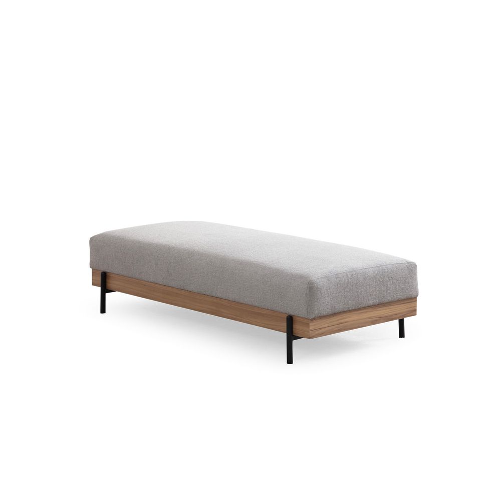 Eti Oak Pouffe - Sivi Pouf slika 2