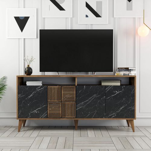 Woody Fashion Konzola, Milan 160 - Walnut, Black Marble slika 5