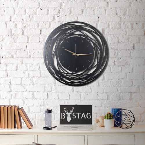 WATCH-043 Black Decorative Metal Wall Clock slika 3