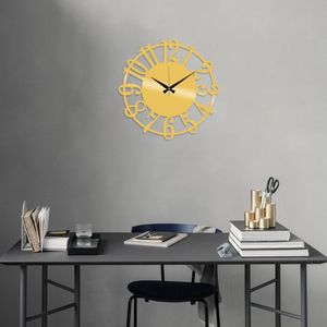 Wallity Ukrasni metalni zidni sat, Metal Wall Clock 15 - Gold