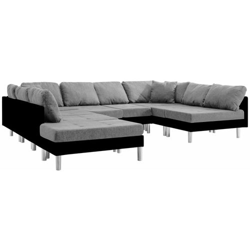 Modularna sofa od umjetne kože crna slika 2