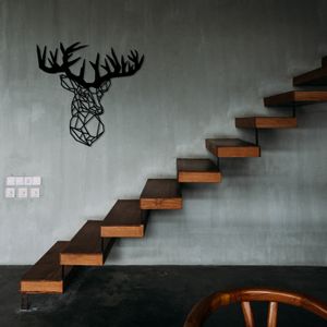 Deer Metal Decor Black Decorative Metal Wall Accessory