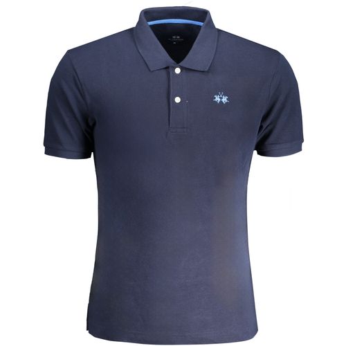 LA MARTINA MEN'S BLUE SHORT SLEEVED POLO SHIRT slika 1