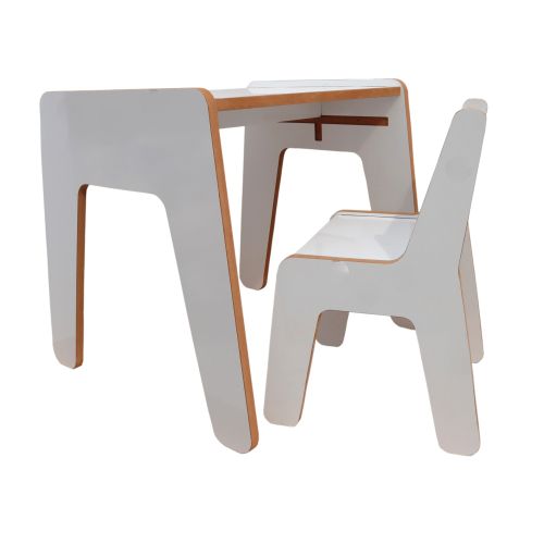 Woody Fashion Dječji stolni set MINI TABLE, bijela boja slika 2