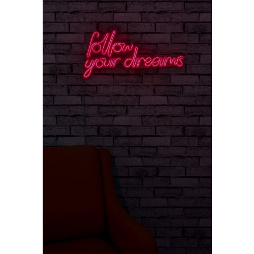 Wallity Ukrasna plastična LED rasvjeta, Follow Your Dreams - Red slika 10