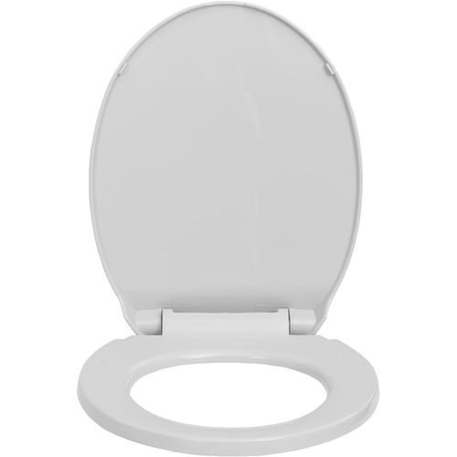 Toaletna daska s mekim zatvaranjem svjetlosiva ovalna slika 3