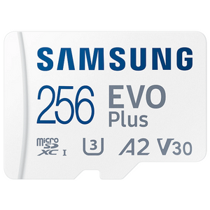 Samsung MB-MC256SA/EU MicroSD 256GB, EVO Plus, SDXC, UHS-I U3 V30 A2, Read 160MB/s, for 4K and FullHD video recording, w/SD adapter