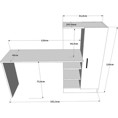 CT2 - AW Atlantic Pine
White Study Desk slika 6