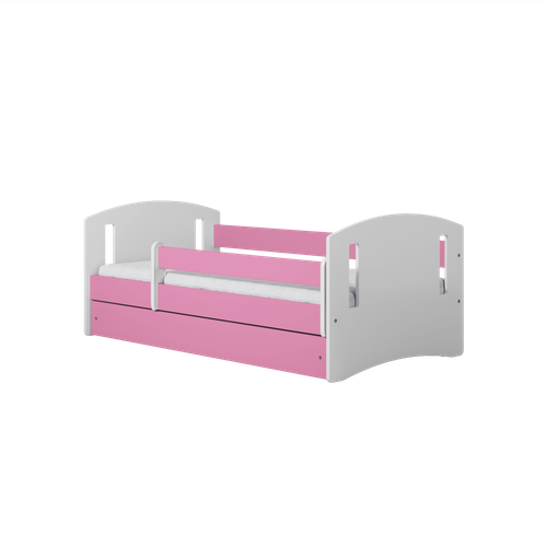 Drveni dječji krevet Classic 2 s ladicom - rozi - 140*80cm slika 4