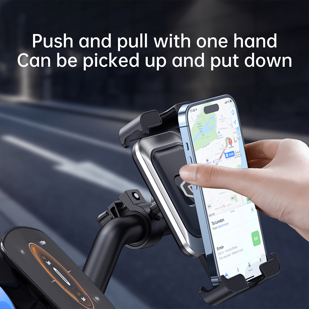 Držač mobitela za bicikl na volanu Blavec BV-02 Velo - srebrno-crni slika 3