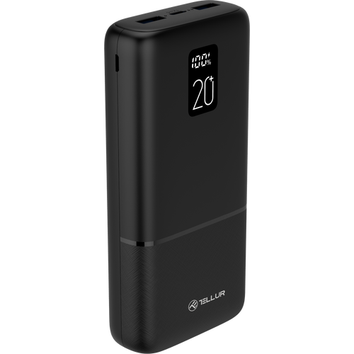 TELLUR POWER BANK PD202 Boost Pro 20000mAh, 2xQC3.0 22.5W + PD 30W LCD Display BLACK slika 2