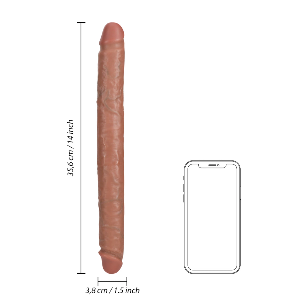 RealRock by Shots Slim Double Ended Dong 14 / 35,6 cm slika 6
