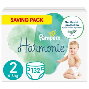 Pampers Harmonie Premium Cotton Pelene, Mjesečno pakiranje XXL, veličina 2