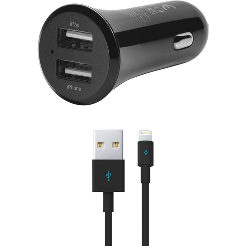 Ttec Autopunjač MFi- 2xUSB - Black - +Lightning cable 1,2m slika 4