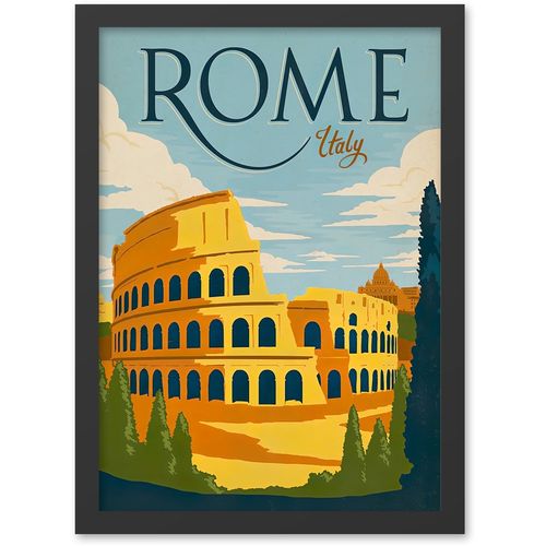 Wallity Slika dekorativna uokvirena MDF, Rome 2 (40 x 55) slika 1