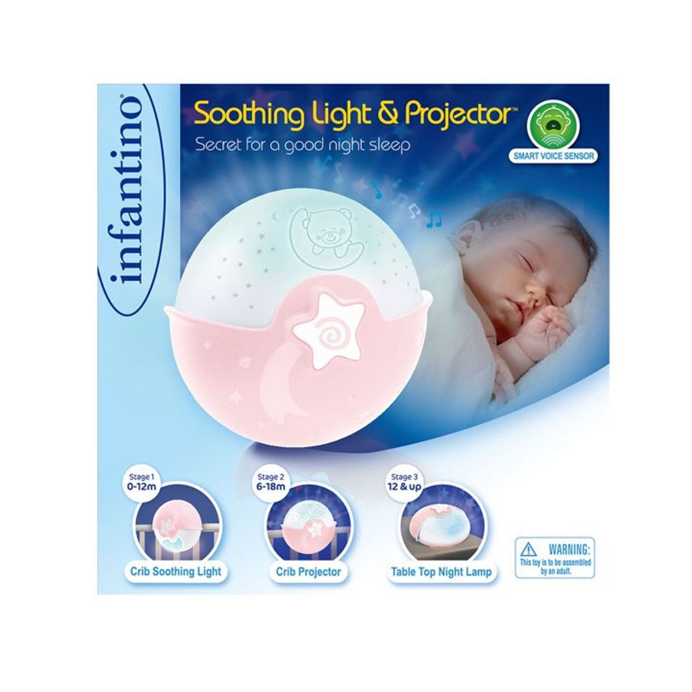 Infantino Baby Noćno svjetlo sa projektorom, Pink slika 3