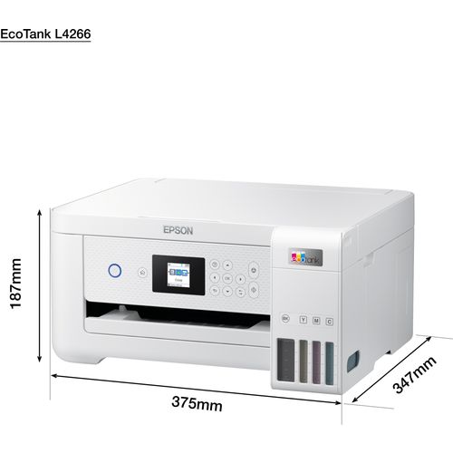 Epson C11CJ63414 L4266 EcoTank, print-scan-copy, Color, A4, 5760X1440, USB, Wi-Fi, Duplex, white slika 1
