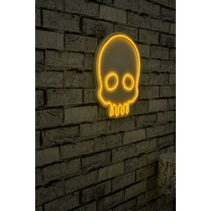 Wallity Ukrasna plastična LED rasvjeta, Skull - Yellow