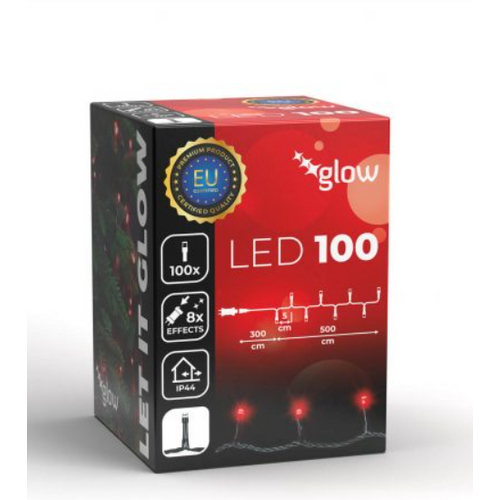 Home deco 100 led žaruljica crvene, zelena žica/ 5 metara IP 44 slika 1