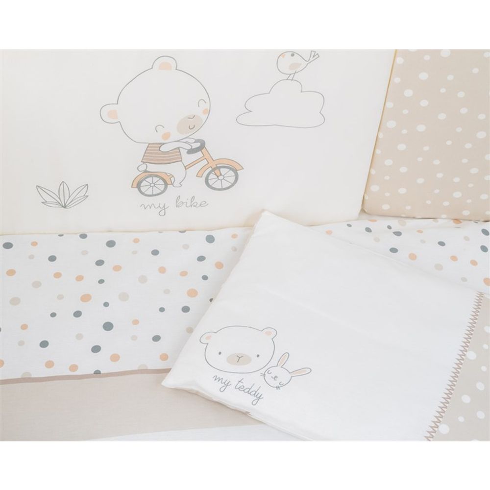 Kikka Boo Set posteljine sa ogradicom My Teddy 70x140cm slika 2
