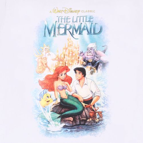 Majica Kratkih Rukava The Little Mermaid Classic Poster Bijela Uniseks S slika 2