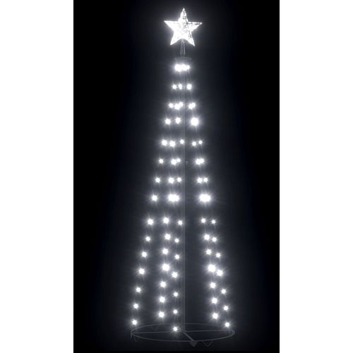 Stožasto božićno drvce s 84 ledeno bijele LED žarulje 50x150 cm slika 10