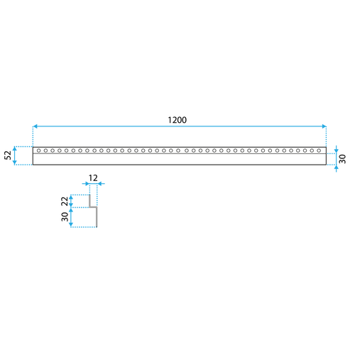 Prednja lajsna za tuš kadu 120cm Black slika 8