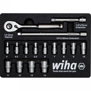 WIHA W44683 Set nasadnih ključeva 1/4" 17/1