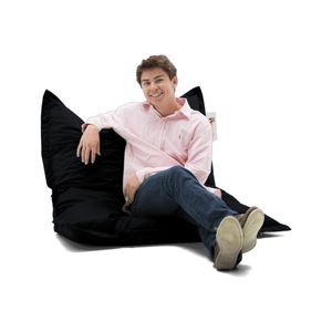 Atelier Del Sofa Vreća za sjedenje, Cushion Pouf 100x100 - Black