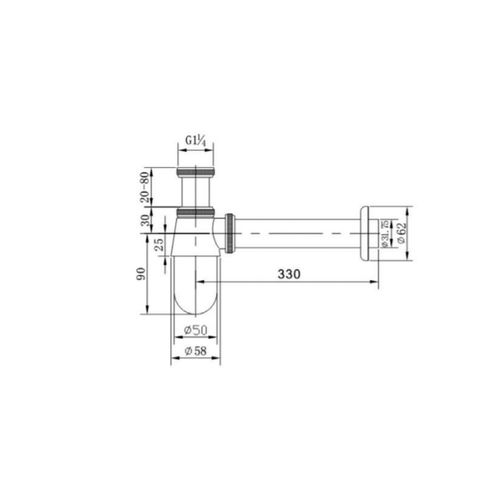 Metalni sifon LF 9015 slika 2