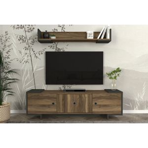 Woody Fashion TV jedinica, Antracit Orah, Tetra - Anthracite, Walnut